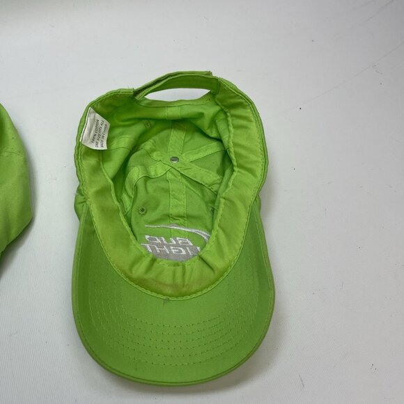 Lot x 2 Bud Light Lime Hat Neon Green One Size Adjustable Embroidered Strapback - Picture 4 of 9